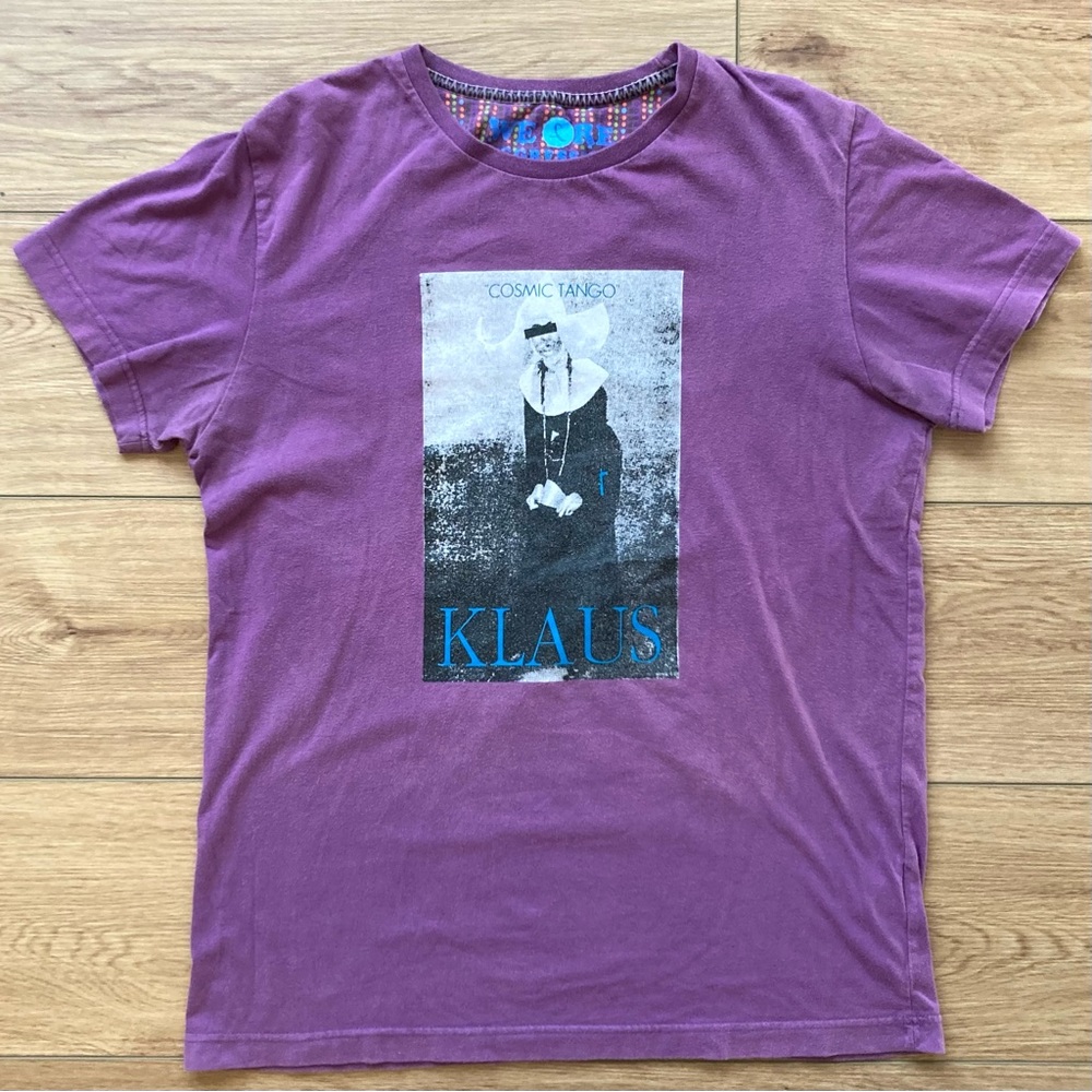 Cosmic Tango Klaus T Shirt Tee Purple Streetwear Men's Size Large RARE